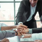Group of Business People Meeting in Corporation.