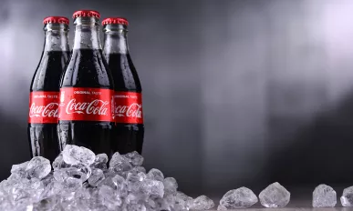Three bottles of Coca-Cola