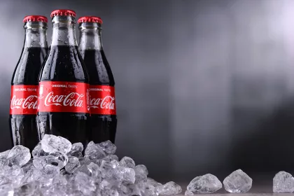 Three bottles of Coca-Cola