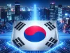 South Korea's Digital Future: Futuristic Cityscape and Circuitry