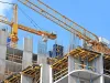 Crane and construction site