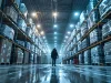 Chilled Interior of an Industrial Warehouse for Refrigerated Goods