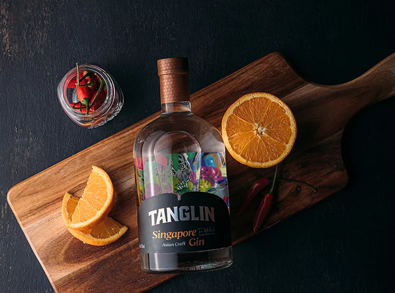 Tanglin Gin bottle